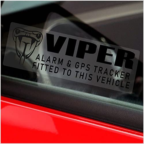 Platinum Place Fensteraufkleber Black Viper Alarm und GPS Tracking Device Security, 75 x 25mm, für Auto, Lieferwagen, 5 Stück