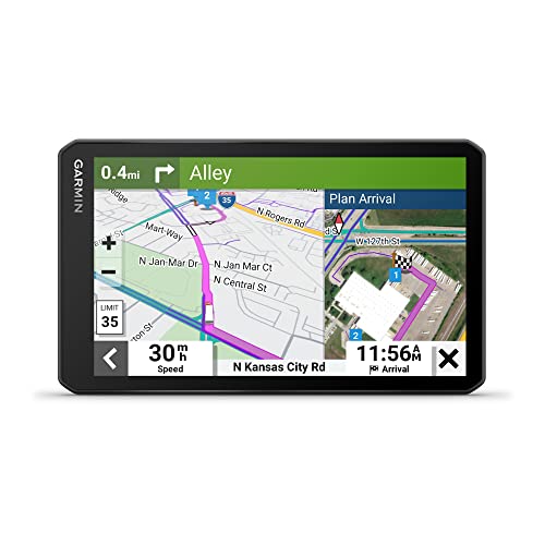 Garmin dłzl™ OTR710, großes, leicht ablesbares 7-Zoll-GPS-Navigator, benutzerdefinierte LKW-Routing, hochauflösendes Birdseye-Satellitenbild, Verzeichnis von LKW- und Anhängerdiensten