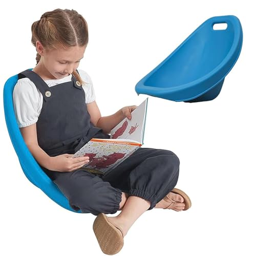 AmphaDeco 4Er-Pack Leichter Und Flexibler Scoop Stühle Für Kinder,Autismus Kinder Sensorische Schaukelstühle Mit Rückenstütze,Die Scoop Seat Für Sensorisches Integrationstraining,Blau