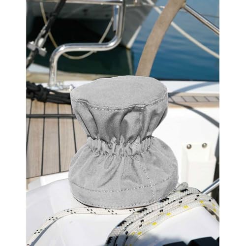 Oceansouth Abdeckung für Segelboot-Winden, selbstmontierend, Höhe 180 mm, Basis 150 mm, Grau