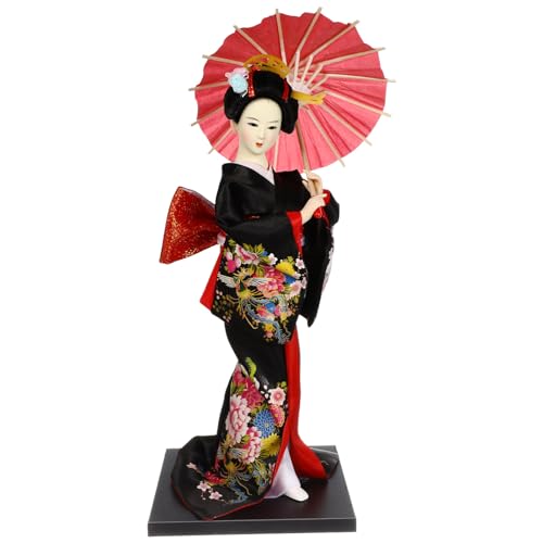 Kichvoe Kimono-Geisha-Puppe Japanische Puppenfigur Asiatische Kimono-Puppe Traditionelle Maiko-Puppe Asiatische Kabuki-Figur Orientalische Puppenornamente Für Die Tischdekoration Zu Hause