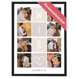 WIR Fotocollage mit 8 Fotos – Personalisiertes Geschenk für Frauen & Männer | Partner Geschenke & Jahrestag Geschenk für sie & ihn | Fotogeschenke & personalisierte Geschenke zum Geburtstag