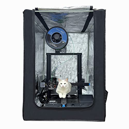 YOOPAI 3D Drucker Gehäuse für Creality Ender 3/ Ender 3 V2/ Ender 3 Pro/ Anycubic/ Elegoo 3D Drucker und So Weiter, Feuerfest & Staubdicht Zelt Konstante Temperatur 3D Drucker Abdeckung 550*650*750 mm