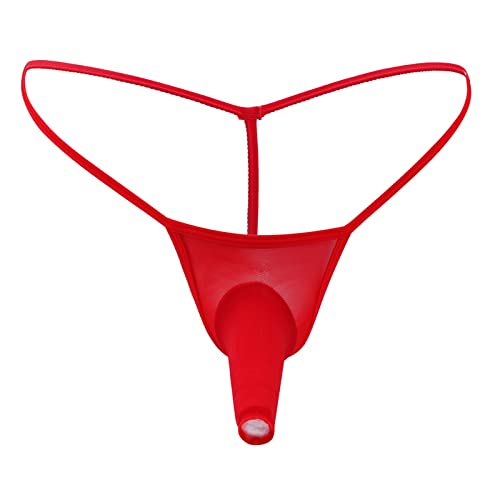 WKAYsIV Leoparden Dessous Persönlichkeit Mode Lässig Sexy Mini Tanga Offener Mund Unterwäsche T Hosen Strass Dessous Damen(Rot,Einheitsgröße)