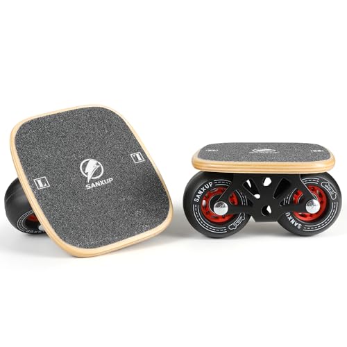Freeskates, Skates mit geteiltem Skateboard-Design, Aluminiumlegierung, hochelastische Räder und doppelter Radstandshalterung – ultimative Freeskates (schwarz)