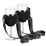 Niuhong 2 Pcs Weinglas Hals Halter Weinglashalter Tragbare Geschenke Becher Umhängebänder Weinliebhaber Weinglasregal Accessoire Mit Hängen Halstrageband Für Party Geburtstag Hochzeit Ausstellung