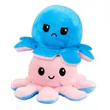Zaloife Octopus Plüschtiere, Wende Oktopus, Tintenfisch Kuscheltier, Doppelseitiges Flip Plüschtier, Geburtstag Dekorationen Stofftier Geschenk für Kinder Mädchen Jungen Freunde