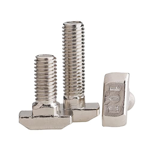 CONPHERON 20 Stück Hammerkopfschrauben M6x30mm Europäische Norm T-Schrauben für Aluminiumprofil 20/30/40/45 Series