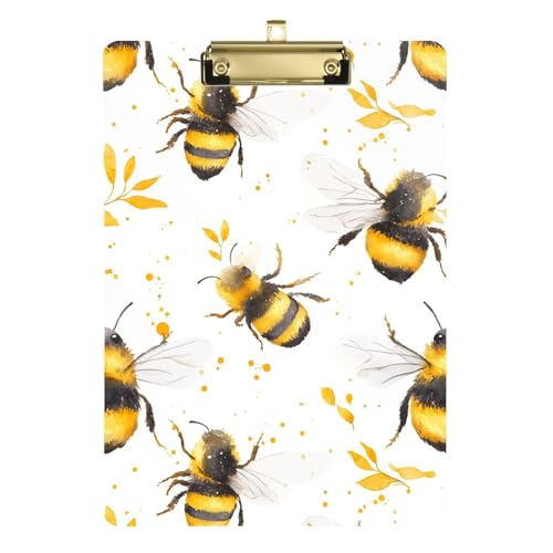 Bienenblatt-Klemmbrett aus Kunststoff, legale Größe, Klemmbretter aus Kunststoff, für Polizei, Ticketbüro, 31,8 x 22,9 cm, Gelb