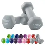 Miweba Sports Neopren Hantelset NKH100 | ????? Hantel - Hexagon Hanteln Set - Kurzhanteln - Kurzhantel Set - Gymnastikhanteln - Hantel Set - Dumbbell - 0,5-10 Kg (2X 0.5 kg, Grau)