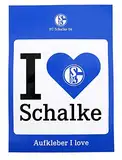 FC Schalke 04 Aufkleber I love Schalke 9 x 8 cm