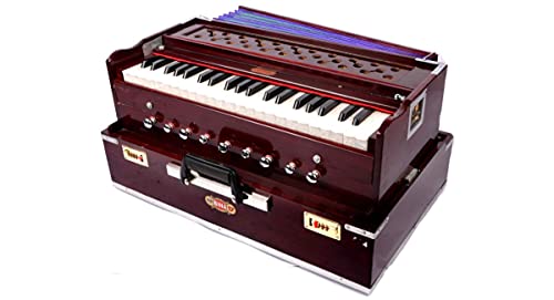 Royal Kurta Harmonium BINA Nr. 17 STD Professional Harmonium, Doppelblätter, 3 1/2 Oktaven, Holzfarben