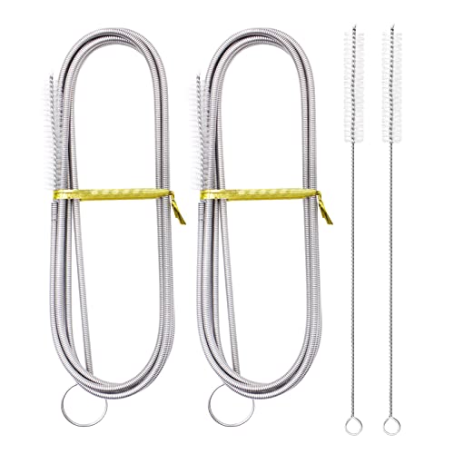 2 Stück Flexible Abflussbürste, 150cm Kühlschrank Reinigungsbürste Flexible Reinigungsbürste Lang Nylon Reinigungsbürste für Entblocken Rohre mit schmalem Abflussloch