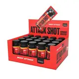 Body Attack Pre Workout Booster Shot - Orange Cola - 20 x 60 ml - Attack Shot mit Koffein, Taurin, Beta-Alanin, L-Tyrosin & L-Citrullin - Energy Drink to go für intensive Workouts