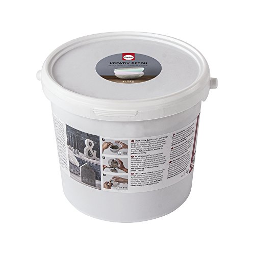 Rayher 34165000 Kreativ-Beton, Eimer 9kg, Grau