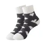 TYUIOP StüTzstrüMpfe Herren Cuffed Halbsamt-Bodensocken, warmes, verdicktes Handtuch, Korallensamtsocken, Heimsocken Schwarze Sneaker Socken Damen (Black-E, One Size) Warme StrüMpfe Damen