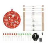 Desikixudy Roter Weihnachtsbaum, NE555, Blinklicht, Anhänger, Spaß, elektronisches Produktionsset, DIY tragbares Modul, Kit A