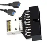 Motherboard Header Extension, 19 Pin USB 3.2 Motherboard Header Connector - Desktop Computer Motherboard Connector for Computer Room