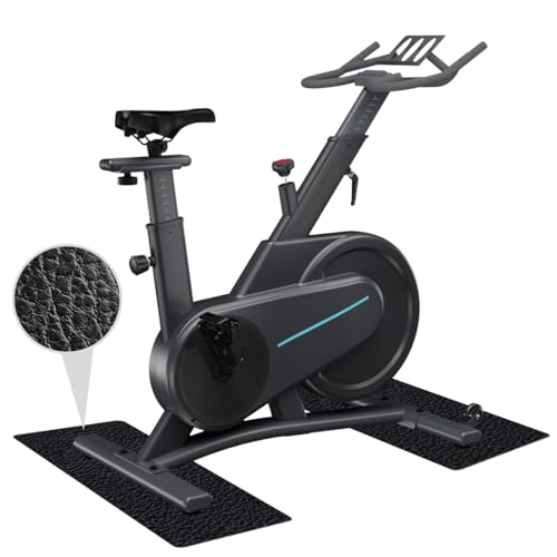 Stoßfeste Bodenschutzmatte für Laufbänder, 6 mm Dicke Anti-Rutsch Laufband Matte, 2 Stück 28x70cm Unterlegmatte für Fitnessgeräte PVC Bodenmatte Unter Laufband, Fahrradmatte, für Sportgeräte Home Gym