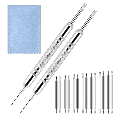 Cobee Uhrenreparatur-Werkzeug-Set zum Entfernen von Uhrenarmbändern mit Federsteg-Werkzeug/14 Stück Uhrenarmband-Stiften (18/20/21/22/23/24/25 mm)/ Werkzeug zum Entfernen von Verbindungsstiften