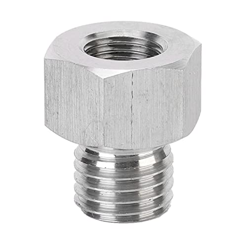 M12X1,5 auf 1/8 NPT Fitting Adapter, Aluminiumlegierung Fitting Adapter NPT 1/8 Innengewinde auf Metrisches M12X1,5 Außengewinde Zubehör Öldruckadapter