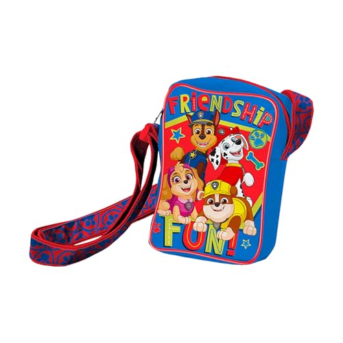 PAW PATROL Tasche für Jungen, Chase Marshall Rubble und Skye Design Umhängetasche, Klassische Verstellbare Tasche, Kindergeschenk