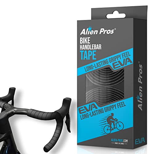 Alien Pros Fahrrad Lenkerband EVA (2er-Set) Schwarz - Verbessern Sie den Griff Ihres Lenkers mit diesem Fahrrad Lenkerband - Umwickeln Sie Ihren Lenker für eine komfortable Fahrt