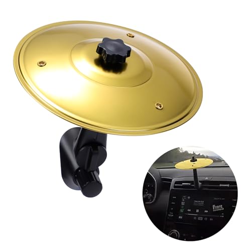 Mayoii Premium Auto Becken Air Vent mit Musikalisches Crash Becken-Design 360° drehbar sicherer Sitz Einfache Installation Stilvolles Autozubehör (Gold)