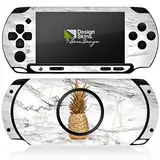 Skin kompatibel mit Sony PSP Street E1004 Folie Sticker Ananas Früchte Gold