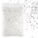 BETESSIN 50g Glitzer zum Basteln Silber-weiß Glitzerpulver Pailletten Reflektierend Glitter Pulver Glitzer Basteln Kerzen Schminke Glitzerpuder für Nägel Gesicht Makeup Kartenbasteln Handwerk