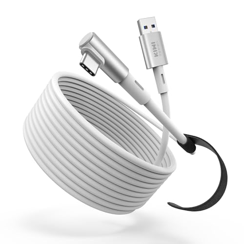 KIWI design 5M Link Kabel Kompatibel mit Quest 3, Quest 2/Pro/Pico 4 PC Steam VR Zubehör, 5Gbps Super Speed USB 3.0 Link Kabel