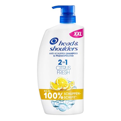 Head & Shoulders Citrus Fresh 2in1 Anti-Schuppen-Shampoo für fettiges Haar, 800ml Pumpspender. Bis zu 100% Schuppenschutz, Klinisch Getestet. Für jeden Kopfhauttyp. Tägliche Anwendung. Citrus Duft