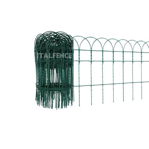 Italfence - Ziergeflecht, verzinkt und grün kunststoffbeschichtet (verschiedene Höhen) [H 40cm, 10m]