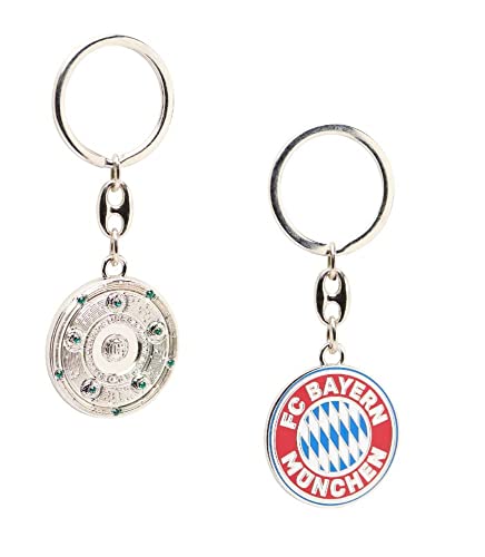 FC Bayern München Schlüsselanhänger - Rekordmeister - FCB Anhänger mit Wendemotiv