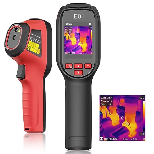 HIKMICRO E01 Wärmebildkamera SuperIR 240 x 240 IR-Auflösung Handheld Infrared Camera Thermal Imaging 20Hz Bildwiederholrate, Kompakte handheld Thermokamera mit Laserpointer, -20°C bis 400°C