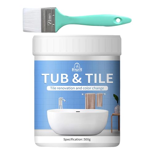 Wannen- und Fliesen-Nachbearbeitungs-Set, Badezimmer-Fliesenfarbe, Reparatur-Emaille-Farbe mit Werkzeugen, einfach zu verwendende Spülefarbe für Badezimmer, schnell trocknendes Nachbearbeitungsset für