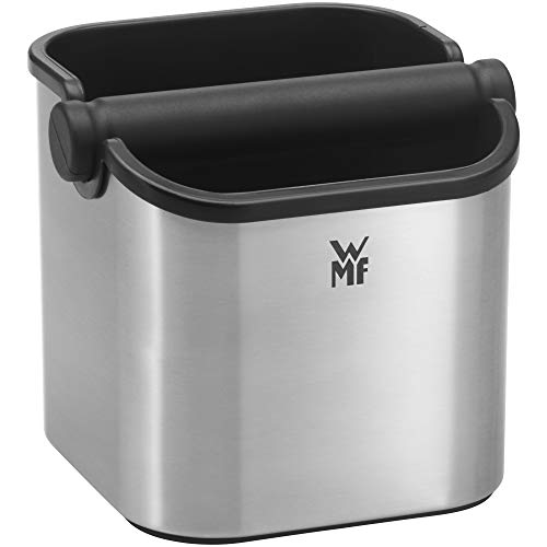 WMF Lumero Abschlagsbehälter mit Abklopfstange, Zubehör für Siebträger Espressomaschine, spülmaschinengeeignet, edelstahl matt