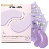 Grace & Stella Lila Augenmaske mit Retinol - Augenpads für geschwollene Augen, Tränensäcke und Augenringe, Gel-Eye-Pads (Lila - 24 Paare)