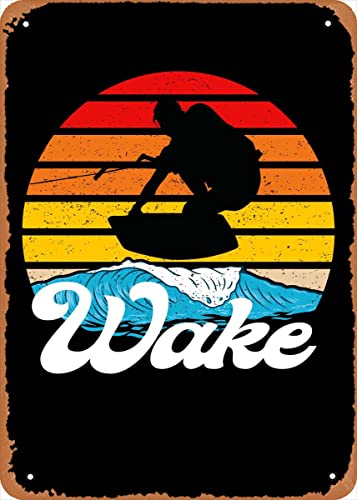 Wakeboard Vintage Sport Poster Metall Blechschild Retro Poster Vintage Look Reproduktion Metallschild 20,3 x 30,5 cm Schild für Bar Zuhause Kaffee Wanddekoration