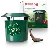 GARDIGO® Schneckenschutz - Schnecken-Falle 12er Set I Bio Schneckenfalle für den Garten I Umweltfreundliche Schneckenbekämpfung I Individuell zu befüllen I Hygienisch I Schneckenabwehr I Schnecke