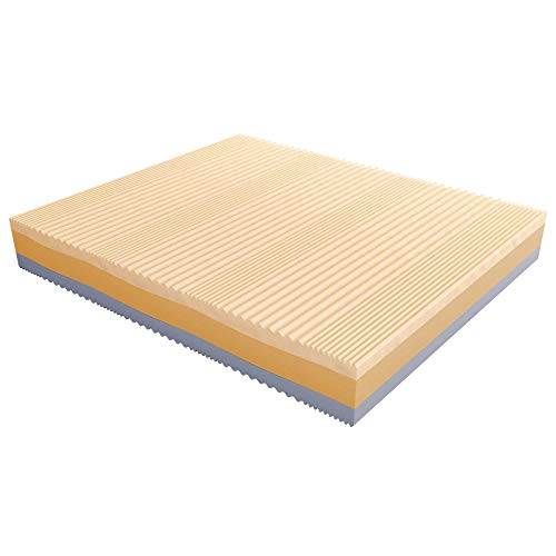 Baldiflex Matratze für Doppelbett, Memory-Schaumstoff, 3 Schichten, Regenbogen-Deluxe, 160 x 190 cm, Höhe 22 cm, 6 cm Memory und 15 cm Water, Bezug Silver Safe