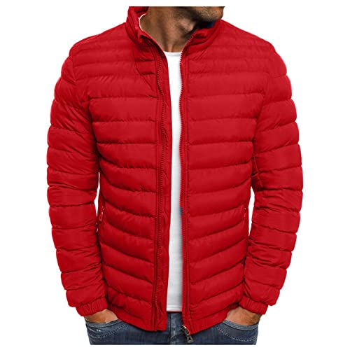 URSING Jacken für Herren Mantel Warm Slim Fit Dicker Mantel Freizeitjacke Oberbekleidung Top Bluse Herren Mode Jacken Herren Quilted Puffer Jacket Leichte Warm Puffy Isoliert Wintermantel