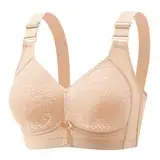 Damen-BHS, Sport BH Damen Soft Bequem Bras Leichte Atmungsaktive Unterwäsche Ohne Bügel BH Stretch Passform Bra Hautfreundliche Bralette Spitzen Klassische Bustier