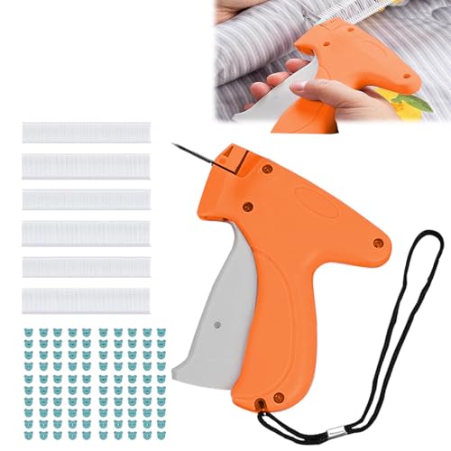 Schnelles Fixiergerät für Kleidung,Schnelles Fixiergerät für Kleidung,Quilt-Tackerpistole,Mikro-Stichpistole,Mini-Stichsäumpistole für Kleidung,Quick Clothing Fixer (Orange)