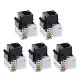Riiichflowshop 5 Stück CAT5E UTP k Modul RJ45 Anschluss Informationsbuchse Keystone Standard Kunststoff