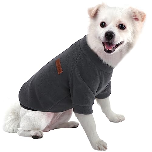 HuaLiSiJi Hundepullover Fleece Kleine Hunde Hoodie Chihuahua Kleidung Hundepullover Chihuahua Hunde Sweatshirt, Warm und Leicht, mit Einer Weichen Textur, Leicht zu Tragen (L, Grau)