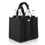 Vaily Flaschentasche - Praktischer Flaschenträger mit 6 Fächern - Getränketasche für Flaschen 6 x max. 1,5 Liter - Ideal zum Einkaufen und Wegbringen von Leergut - 27 x 18 x 23 cm