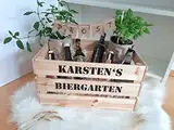 Biergarten/Kräutergarten mit Namen, personalisierte Aufkleber oder Holz Geschenkkiste! DIY Vatertags - Muttertagsgeschenk zum selbst befüllen