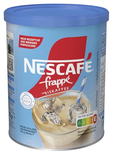 NESCAFÉ Frappé Typ Iced-Coffee, Frappé-Kaffeepulver mit Instant-Kaffee, koffeinhaltig, 1er Pack (1 x 275g)