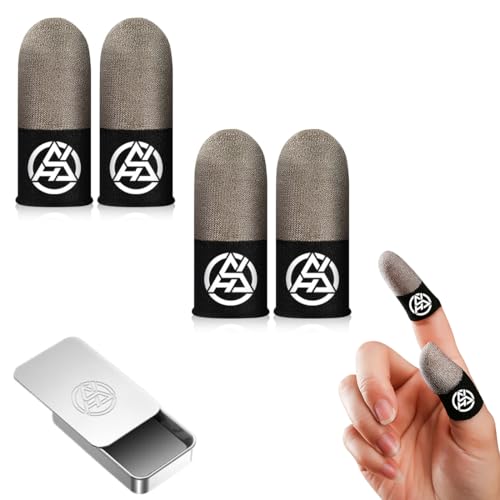 COYUN 2 Paar Game Finger Sleeve, und 1 Schachtel, Finger Handschuhe, Touch Screen Daumenhülle Handyspiel Fingerling Atmungsaktive Fingerlinge Spiel Daumen Ärmel Professionelles Gaming-Fingerbett